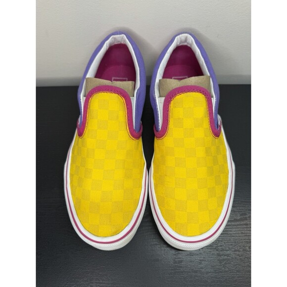 Vans Classic Slip On Checkerboard Multicolor Pop Youth Sz 4 - Picture 9 of 15